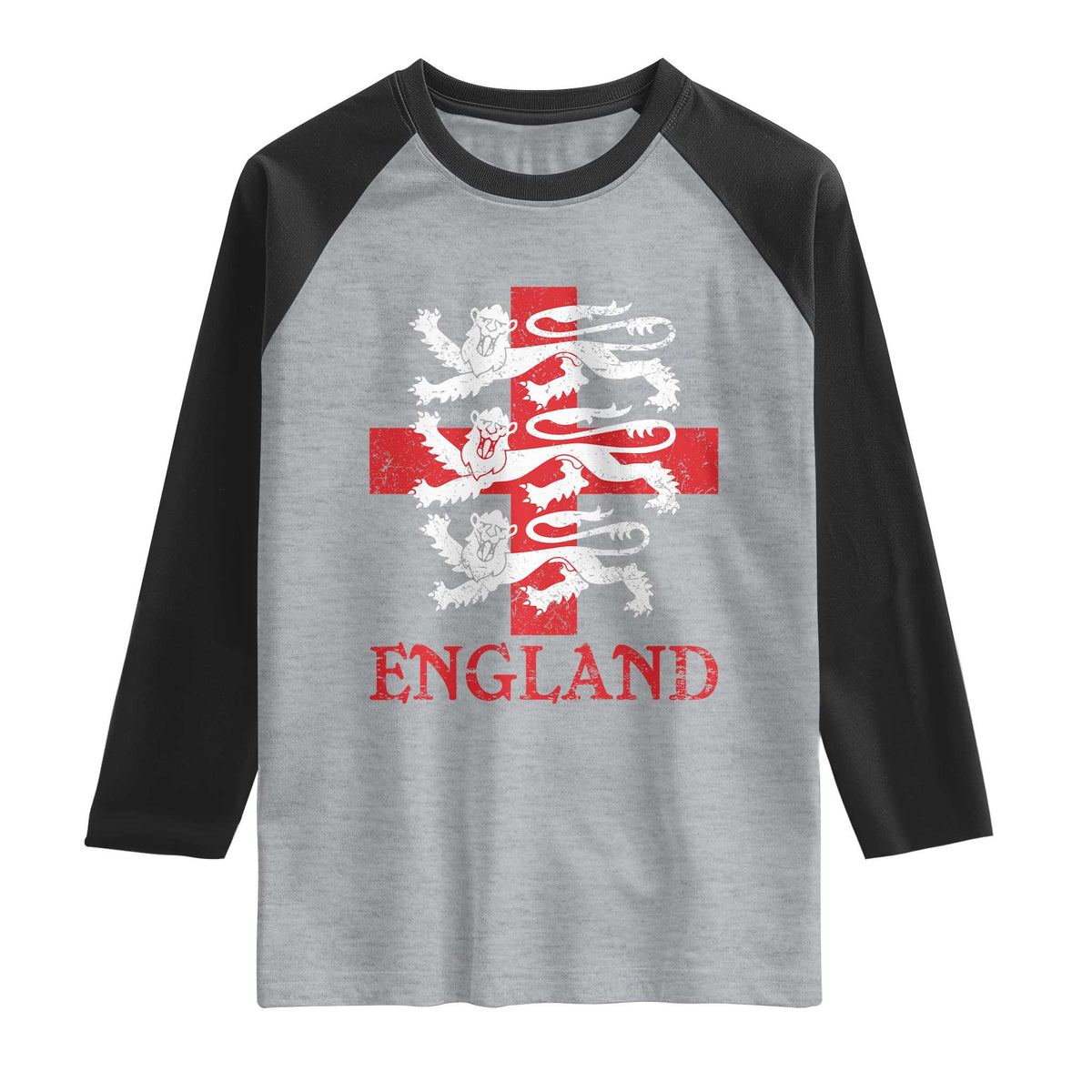 England Three Lions Symbol English Pride Souvenir Raglan Shirt