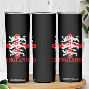 England Three Lions Symbol English Pride Souvenir Skinny Tumbler
