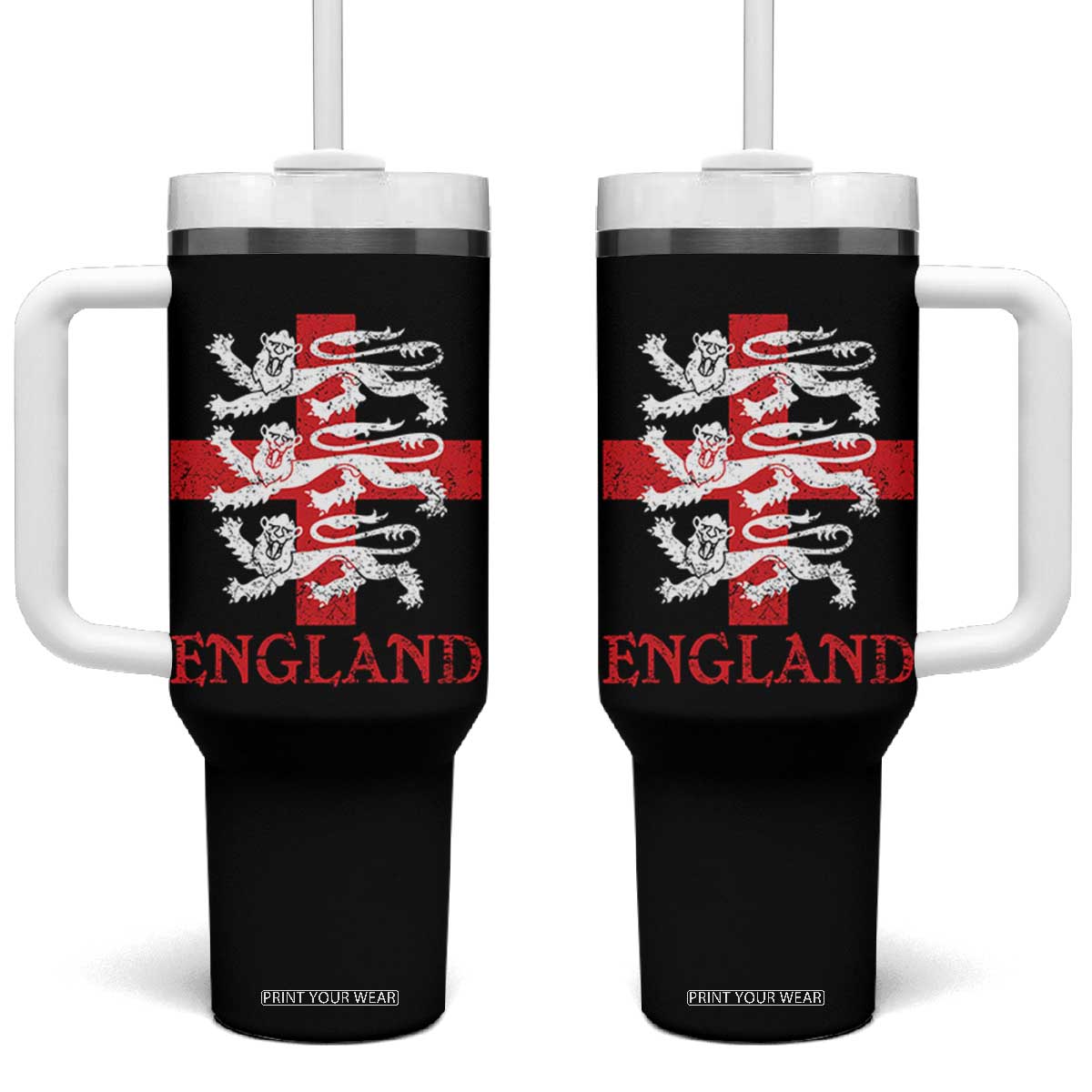 England Three Lions Symbol English Pride Souvenir Tumbler With Handle