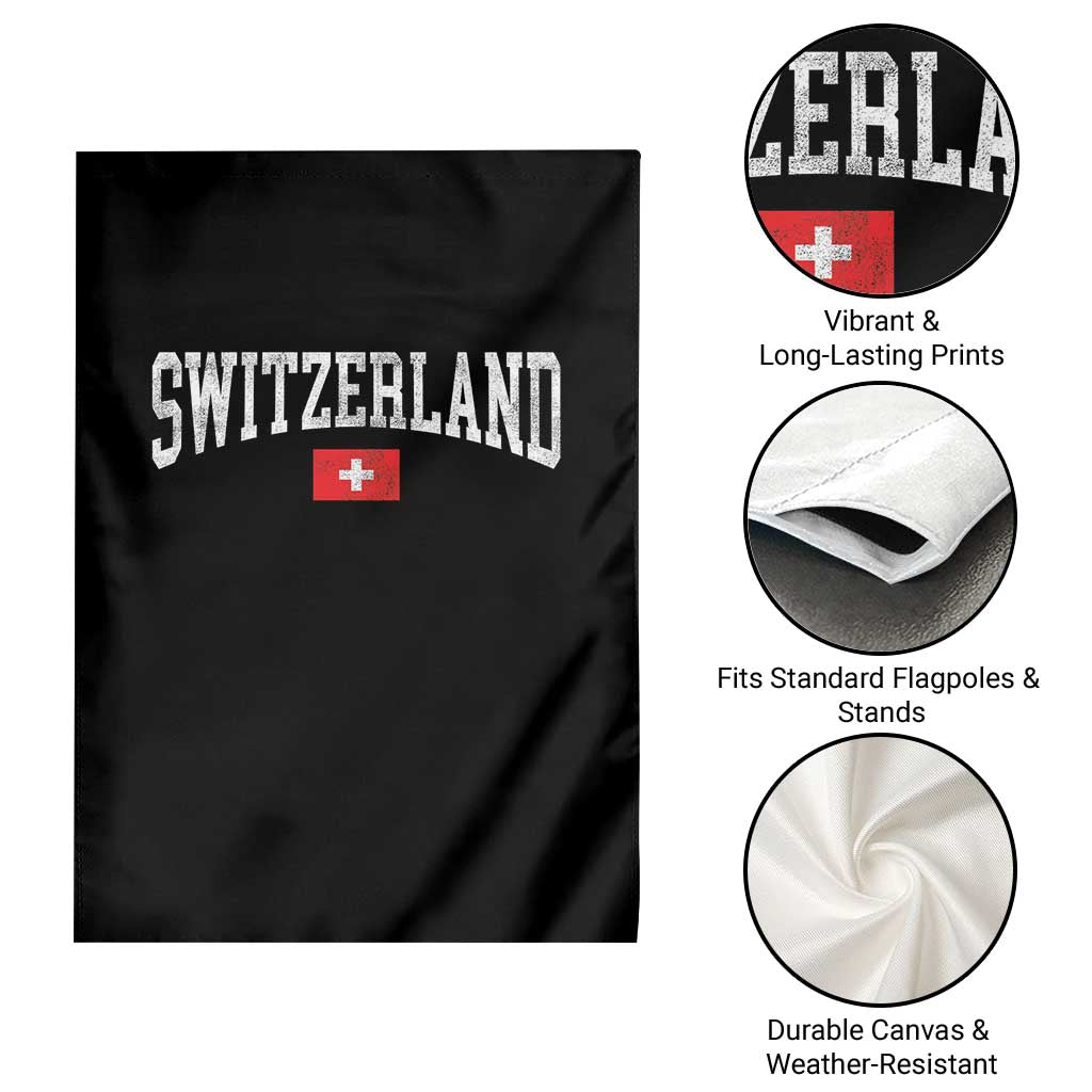 Vintage Switzerland National Pride The Swiss Cross Garden Flag TS11 Print Your Wear