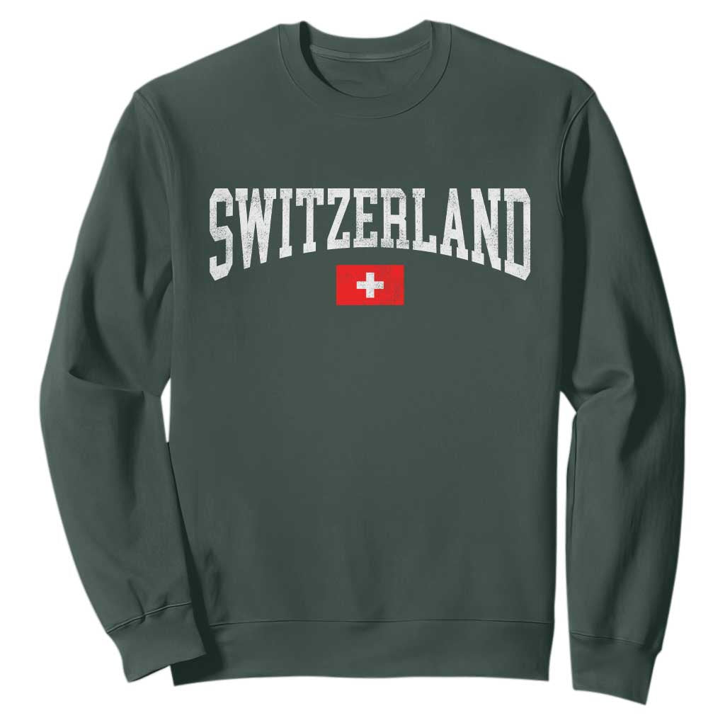 Vintage Switzerland National Pride The Swiss Cross Sweatshirt