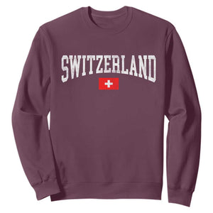 Vintage Switzerland National Pride The Swiss Cross Sweatshirt
