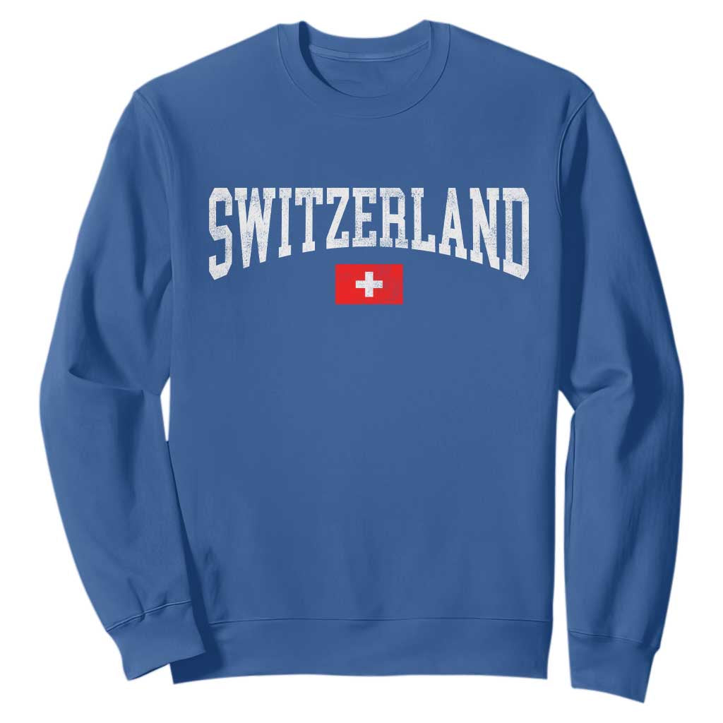 Vintage Switzerland National Pride The Swiss Cross Sweatshirt