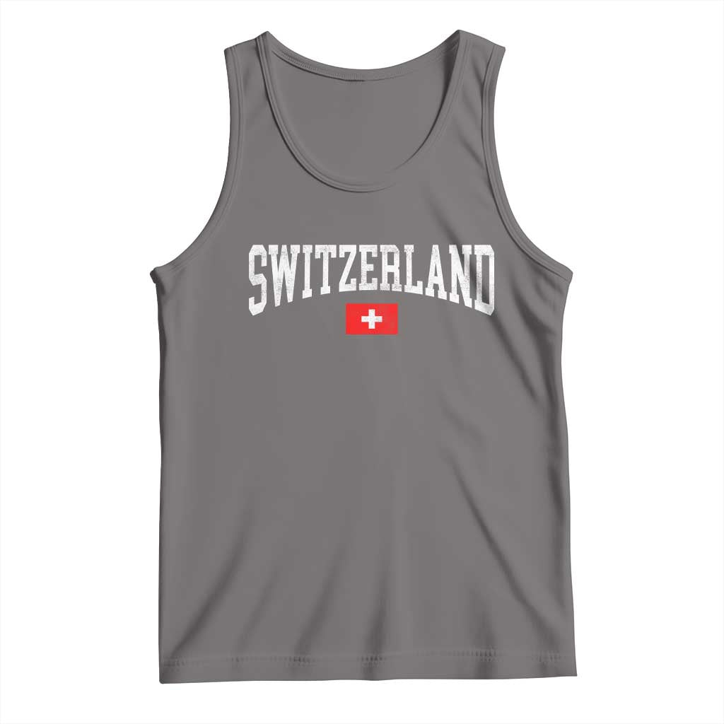Vintage Switzerland National Pride The Swiss Cross Tank Top