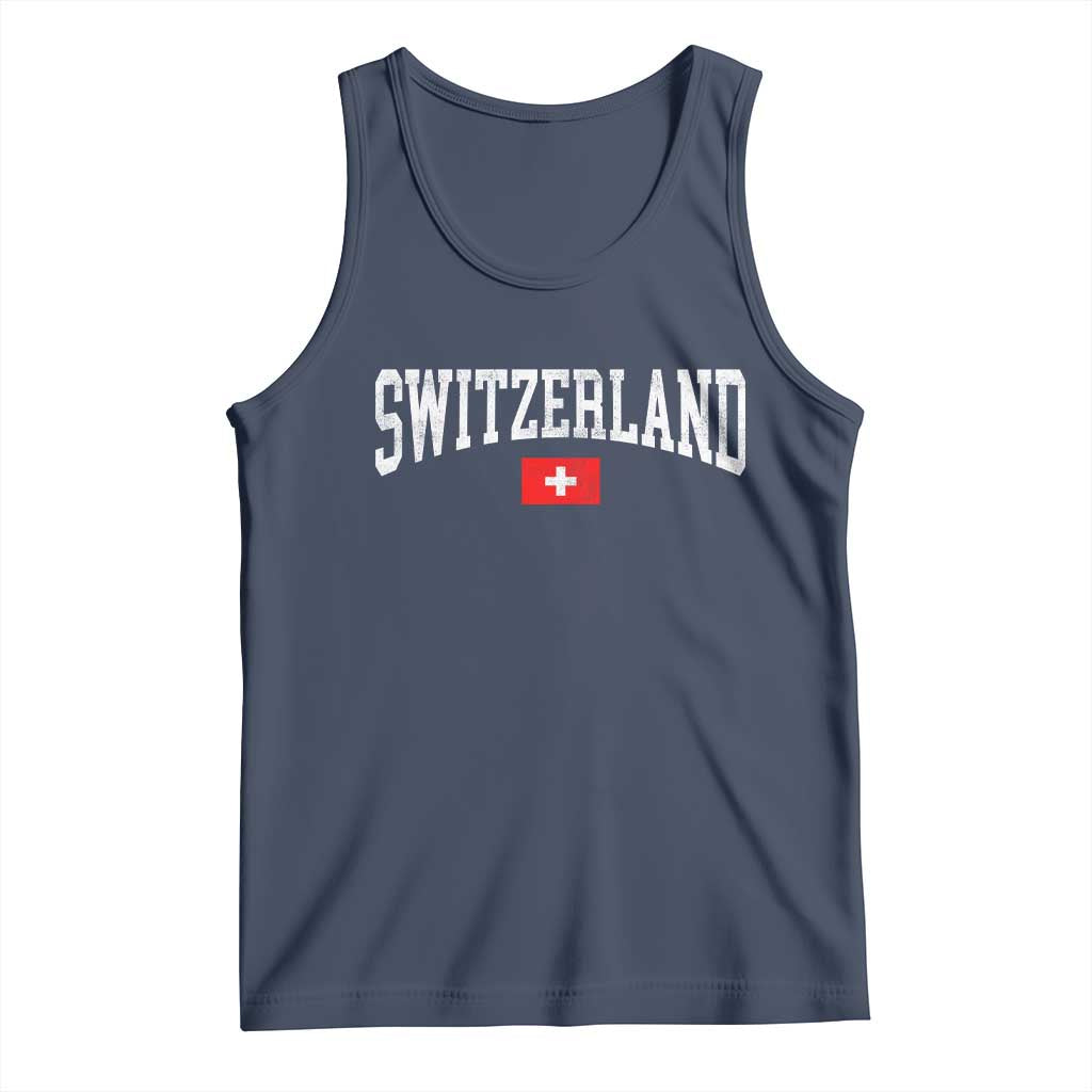 Vintage Switzerland National Pride The Swiss Cross Tank Top