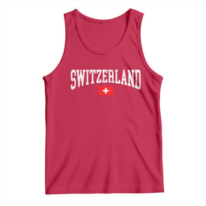 Vintage Switzerland National Pride The Swiss Cross Tank Top