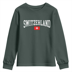 Vintage Switzerland National Pride The Swiss Cross Youth Sweatshirt