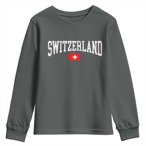 Vintage Switzerland National Pride The Swiss Cross Youth Sweatshirt