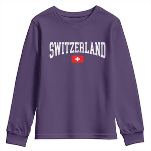 Vintage Switzerland National Pride The Swiss Cross Youth Sweatshirt