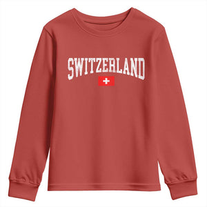 Vintage Switzerland National Pride The Swiss Cross Youth Sweatshirt