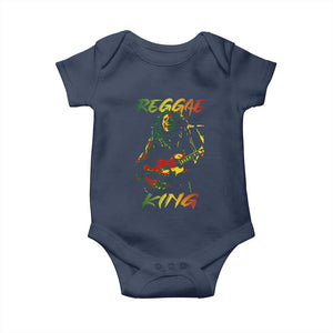 Legend Bob Baby Onesie Reggae King Music Rastafarian TS11 Navy Print Your Wear