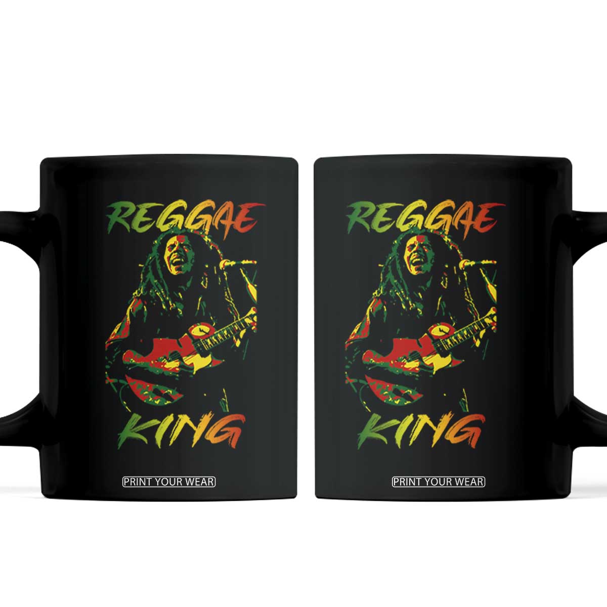Legend Bob Coffee Mug Reggae King Music Rastafarian TS11 Black Print Your Wear