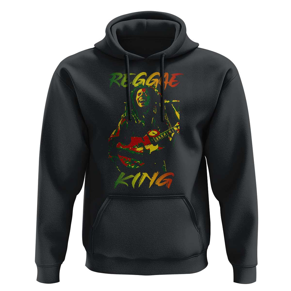 Legend Bob Hoodie Reggae King Music Rastafarian TS11 Black Print Your Wear