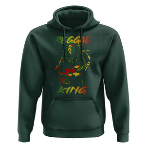 Legend Bob Hoodie Reggae King Music Rastafarian TS11 Dark Forest Green Print Your Wear