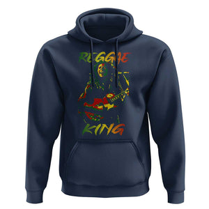 Legend Bob Hoodie Reggae King Music Rastafarian TS11 Navy Print Your Wear