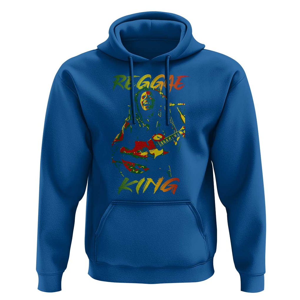 Legend Bob Hoodie Reggae King Music Rastafarian TS11 Royal Blue Print Your Wear