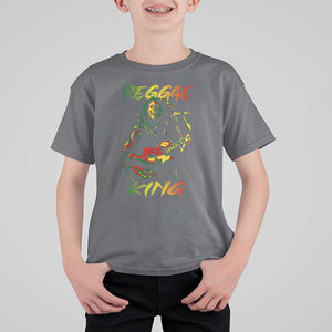 Legend Bob T Shirt For Kid Reggae King Music Rastafarian TS11 Charcoal Print Your Wear