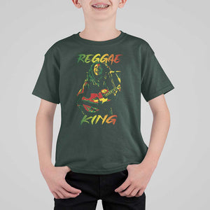 Legend Bob T Shirt For Kid Reggae King Music Rastafarian TS11 Dark Forest Green Print Your Wear
