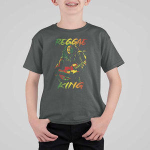 Legend Bob T Shirt For Kid Reggae King Music Rastafarian TS11 Dark Heather Print Your Wear
