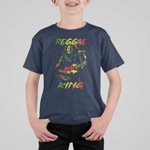 Legend Bob T Shirt For Kid Reggae King Music Rastafarian TS11 Navy Print Your Wear