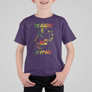 Legend Bob T Shirt For Kid Reggae King Music Rastafarian TS11 Purple Print Your Wear