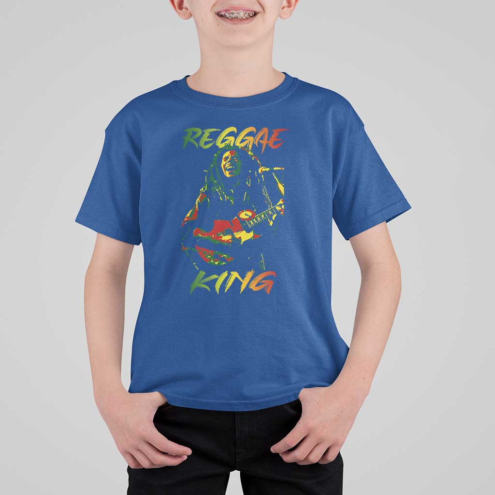 Legend Bob T Shirt For Kid Reggae King Music Rastafarian TS11 Royal Blue Print Your Wear