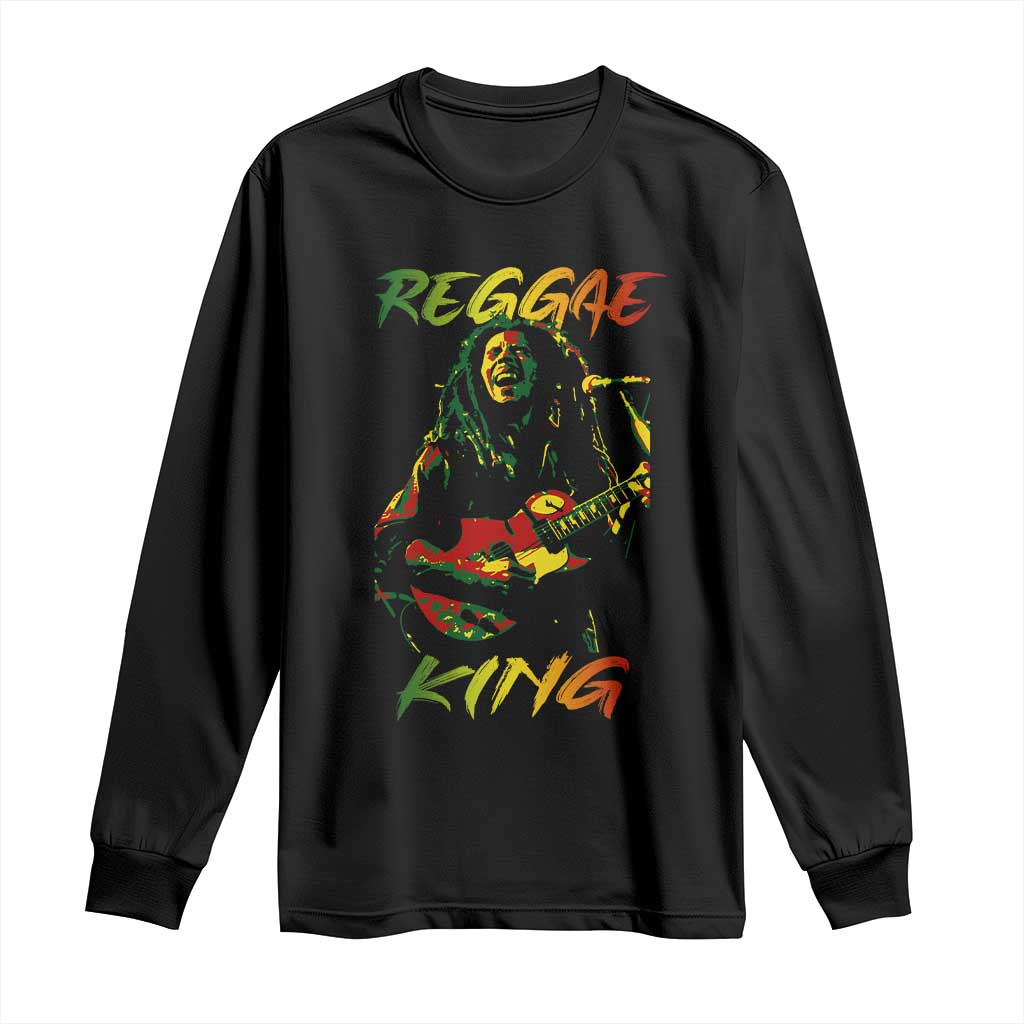 Legend Bob Long Sleeve Shirt Reggae King Music Rastafarian TS11 Black Print Your Wear