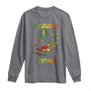 Legend Bob Long Sleeve Shirt Reggae King Music Rastafarian TS11 Charcoal Print Your Wear