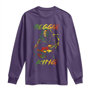 Legend Bob Long Sleeve Shirt Reggae King Music Rastafarian TS11 Purple Print Your Wear