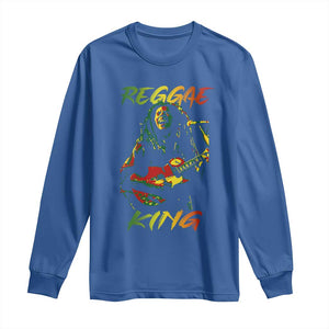 Legend Bob Long Sleeve Shirt Reggae King Music Rastafarian TS11 Royal Blue Print Your Wear