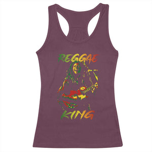 Legend Bob Racerback Tank Top Reggae King Music Rastafarian TS11 Maroon Print Your Wear