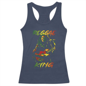 Legend Bob Racerback Tank Top Reggae King Music Rastafarian TS11 Navy Print Your Wear