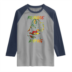 Legend Bob Raglan Shirt Reggae King Music Rastafarian TS11 Sport Gray Navy Print Your Wear