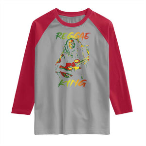 Legend Bob Raglan Shirt Reggae King Music Rastafarian TS11 Sport Gray Red Print Your Wear