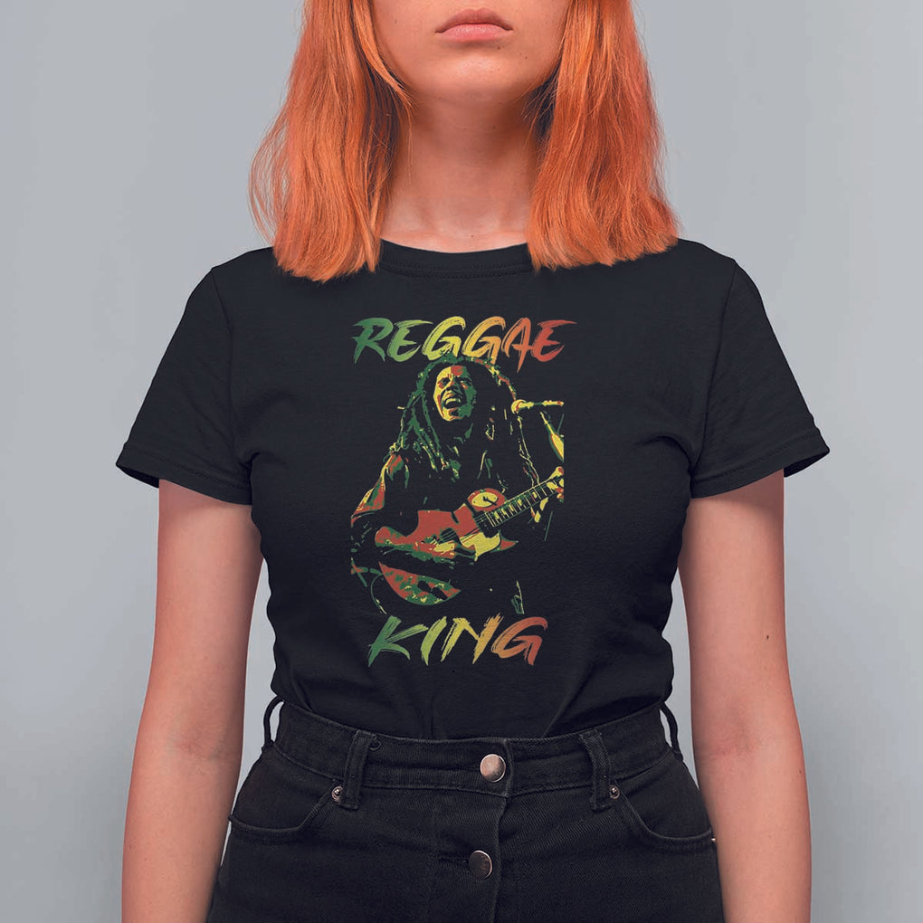 Legend Bob T Shirt For Women Reggae King Music Rastafarian TS11 Black Print Your Wear