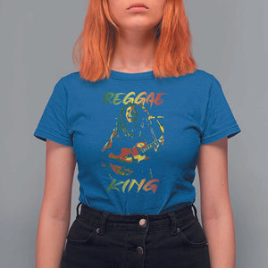 Legend Bob T Shirt For Women Reggae King Music Rastafarian TS11 Royal Blue Print Your Wear