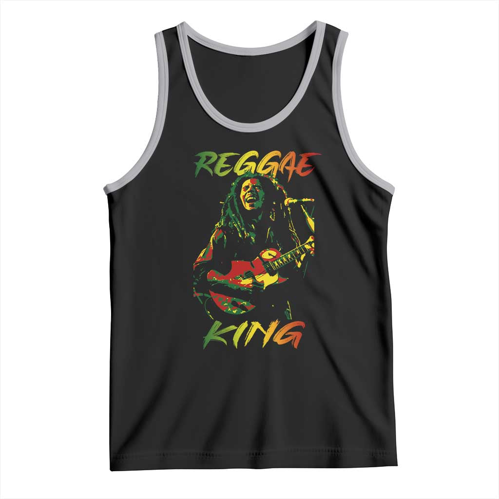 Legend Bob Tank Top Reggae King Music Rastafarian TS11 Black Athletic Heather Print Your Wear