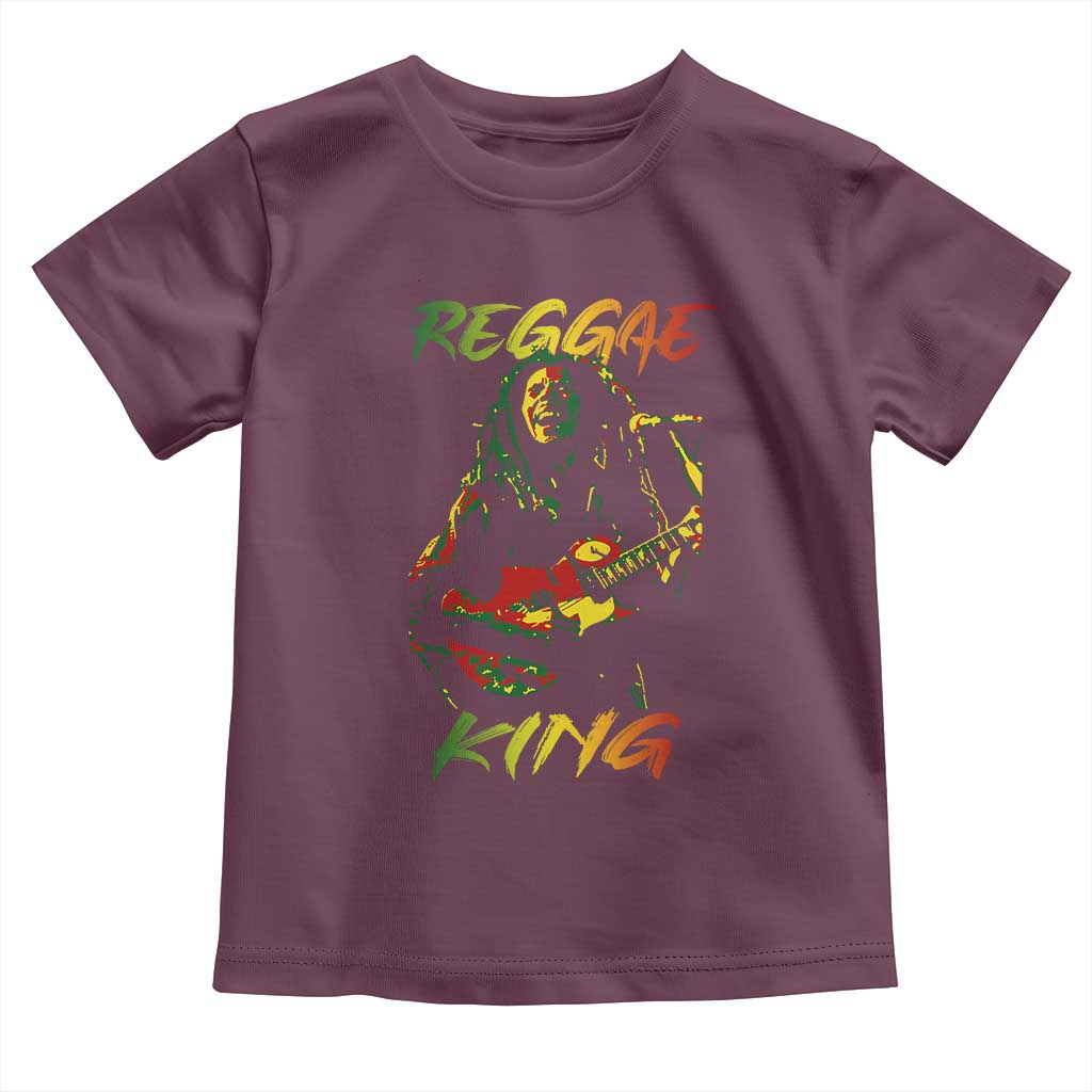 Legend Bob Toddler T Shirt Reggae King Music Rastafarian TS11 Maroon Print Your Wear