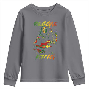 Legend Bob Youth Sweatshirt Reggae King Music Rastafarian TS11 Charcoal Print Your Wear