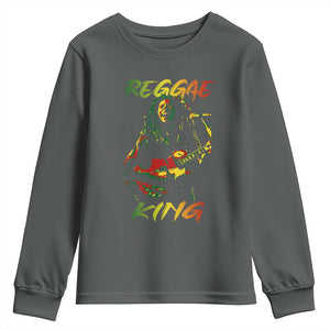 Legend Bob Youth Sweatshirt Reggae King Music Rastafarian TS11 Dark Heather Print Your Wear