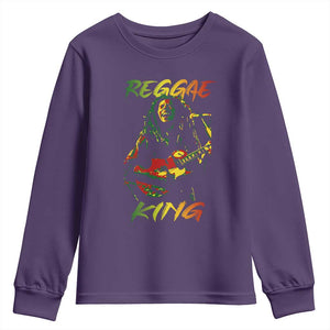 Legend Bob Youth Sweatshirt Reggae King Music Rastafarian TS11 Purple Print Your Wear