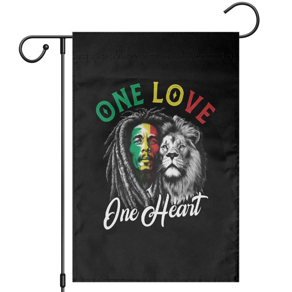 Reggae Legend Garden Flag One Love One Heart Rastafarian Reggae Music Lion TS11 Black Print Your Wear