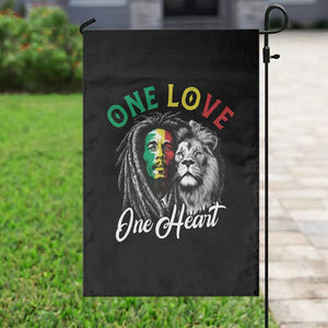Reggae Legend Garden Flag One Love One Heart Rastafarian Reggae Music Lion TS11 Print Your Wear