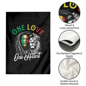 Reggae Legend Garden Flag One Love One Heart Rastafarian Reggae Music Lion TS11 Print Your Wear
