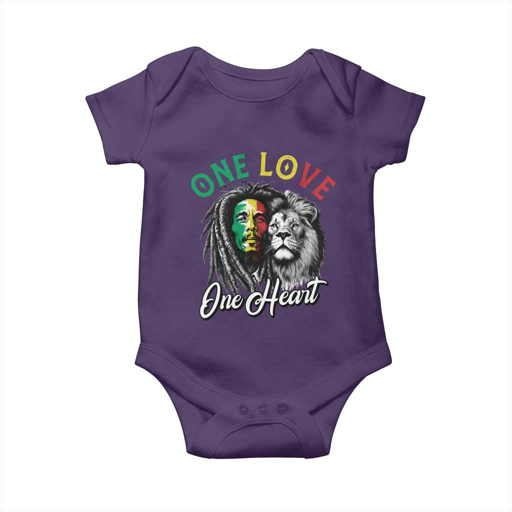 Reggae Legend Baby Onesie One Love One Heart Rastafarian Reggae Music Lion TS11 Purple Print Your Wear