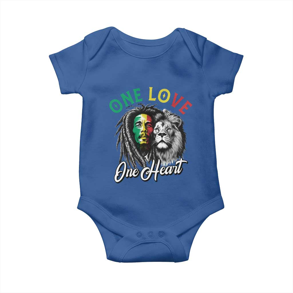 Reggae Legend Baby Onesie One Love One Heart Rastafarian Reggae Music Lion TS11 Royal Blue Print Your Wear