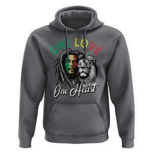 Reggae Legend Hoodie One Love One Heart Rastafarian Reggae Music Lion TS11 Charcoal Print Your Wear