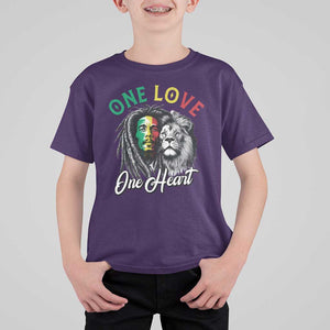 Reggae Legend T Shirt For Kid One Love One Heart Rastafarian Reggae Music Lion TS11 Purple Print Your Wear
