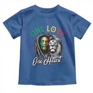 Reggae Legend Toddler T Shirt One Love One Heart Rastafarian Reggae Music Lion TS11 Royal Blue Print Your Wear