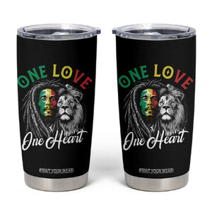 Reggae Legend Tumbler Cup One Love One Heart Rastafarian Reggae Music Lion TS11 Black Print Your Wear
